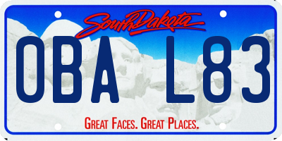 SD license plate 0BAL83