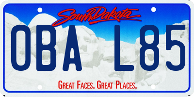 SD license plate 0BAL85