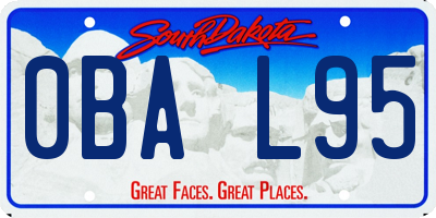 SD license plate 0BAL95