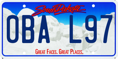 SD license plate 0BAL97