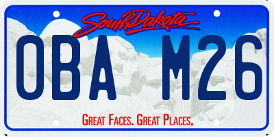 SD license plate 0BAM26