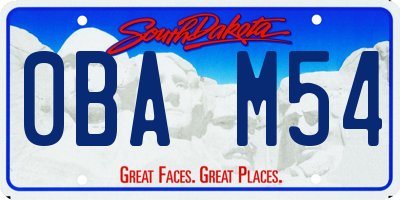 SD license plate 0BAM54