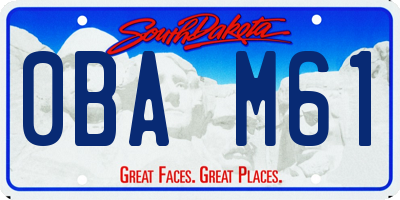 SD license plate 0BAM61
