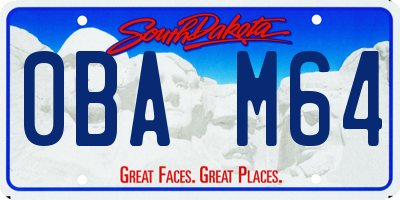 SD license plate 0BAM64