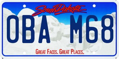 SD license plate 0BAM68