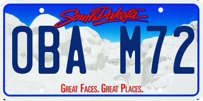 SD license plate 0BAM72