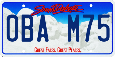 SD license plate 0BAM75