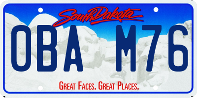 SD license plate 0BAM76