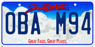 SD license plate 0BAM94