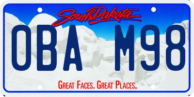 SD license plate 0BAM98