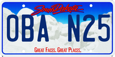 SD license plate 0BAN25