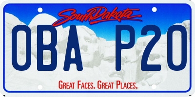 SD license plate 0BAP20