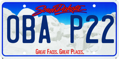 SD license plate 0BAP22