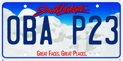 SD license plate 0BAP23