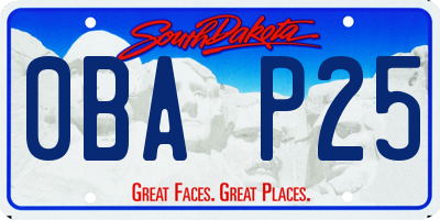 SD license plate 0BAP25