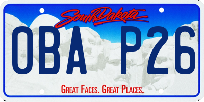 SD license plate 0BAP26