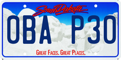 SD license plate 0BAP30