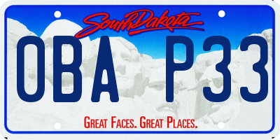 SD license plate 0BAP33