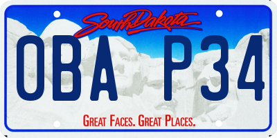 SD license plate 0BAP34
