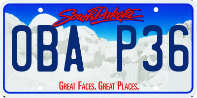 SD license plate 0BAP36