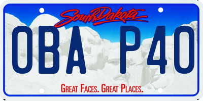 SD license plate 0BAP40