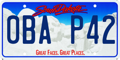 SD license plate 0BAP42