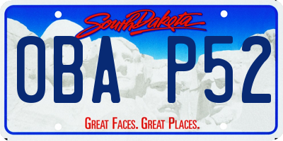 SD license plate 0BAP52