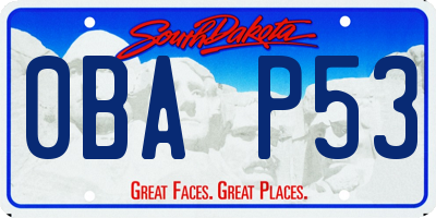 SD license plate 0BAP53