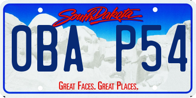 SD license plate 0BAP54
