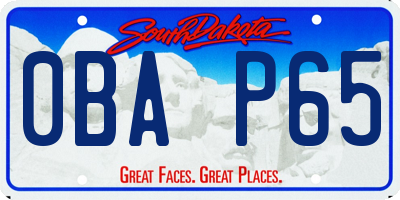 SD license plate 0BAP65
