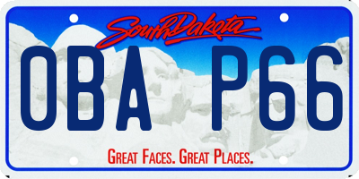 SD license plate 0BAP66