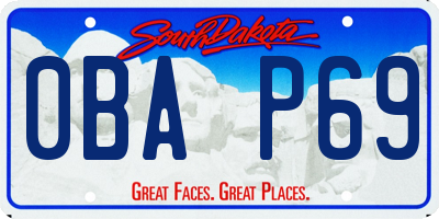 SD license plate 0BAP69