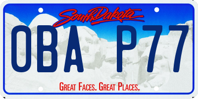 SD license plate 0BAP77