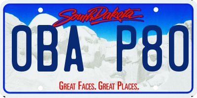 SD license plate 0BAP80