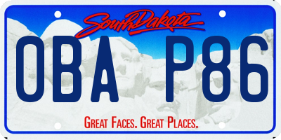 SD license plate 0BAP86