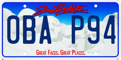 SD license plate 0BAP94