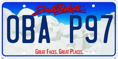 SD license plate 0BAP97