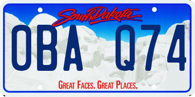 SD license plate 0BAQ74