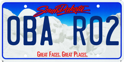 SD license plate 0BAR02
