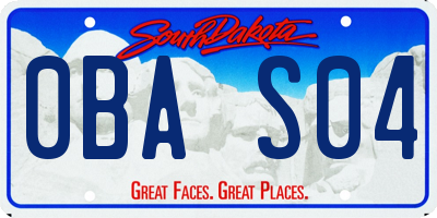 SD license plate 0BAS04