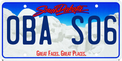 SD license plate 0BAS06