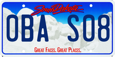 SD license plate 0BAS08