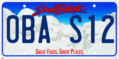 SD license plate 0BAS12