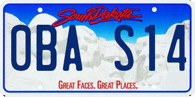 SD license plate 0BAS14