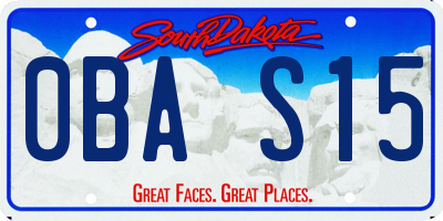 SD license plate 0BAS15