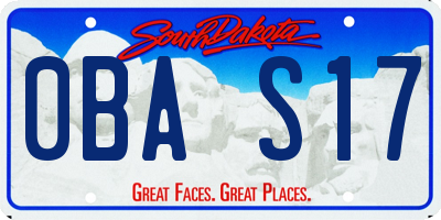 SD license plate 0BAS17