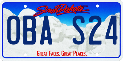 SD license plate 0BAS24