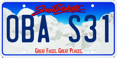 SD license plate 0BAS31