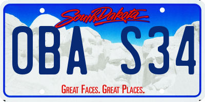 SD license plate 0BAS34