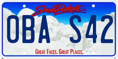 SD license plate 0BAS42